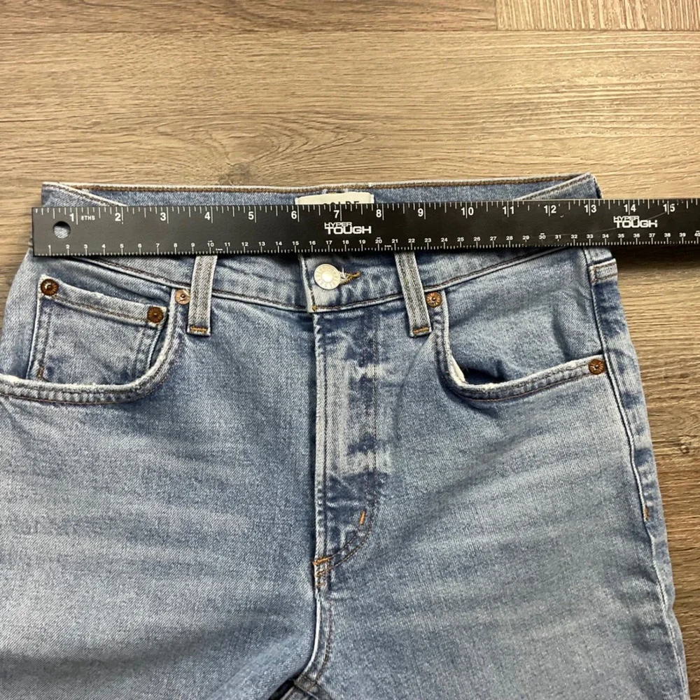 AGOLDE Willow High Rise Straight Leg‎ Button Fly Jeans Womens 25 Light Wash Blue